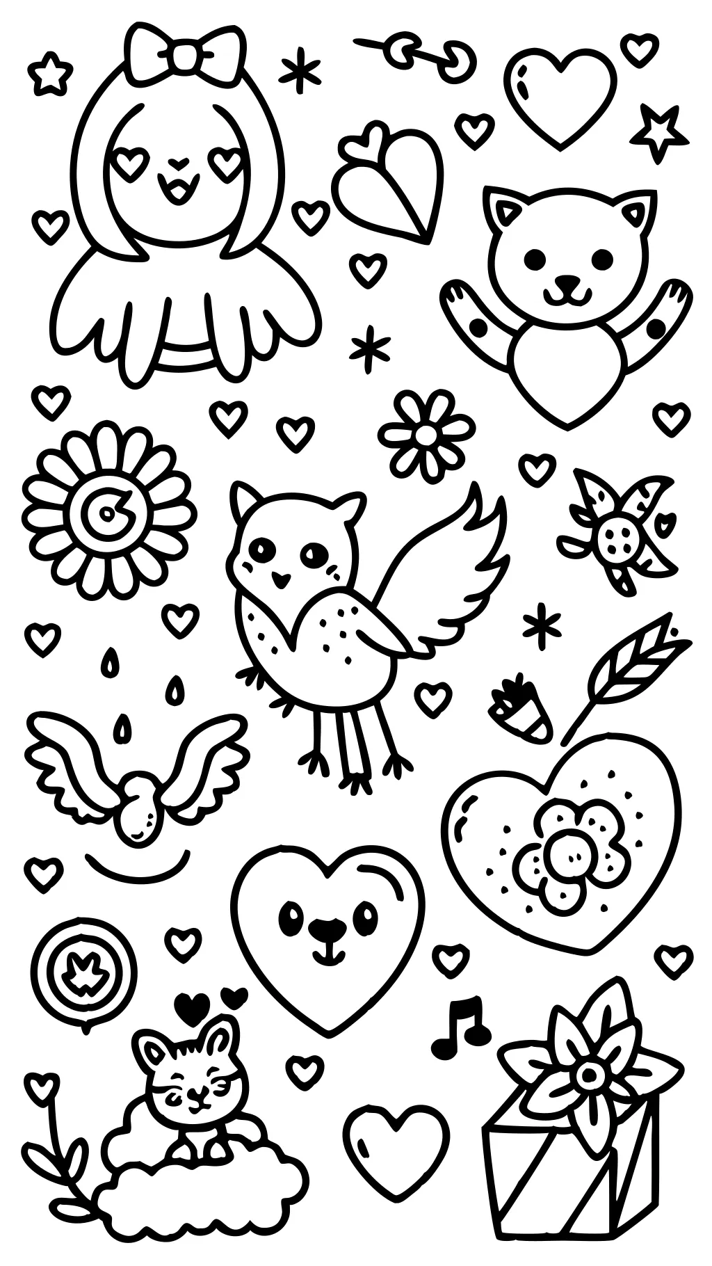 free valentines day coloring pages